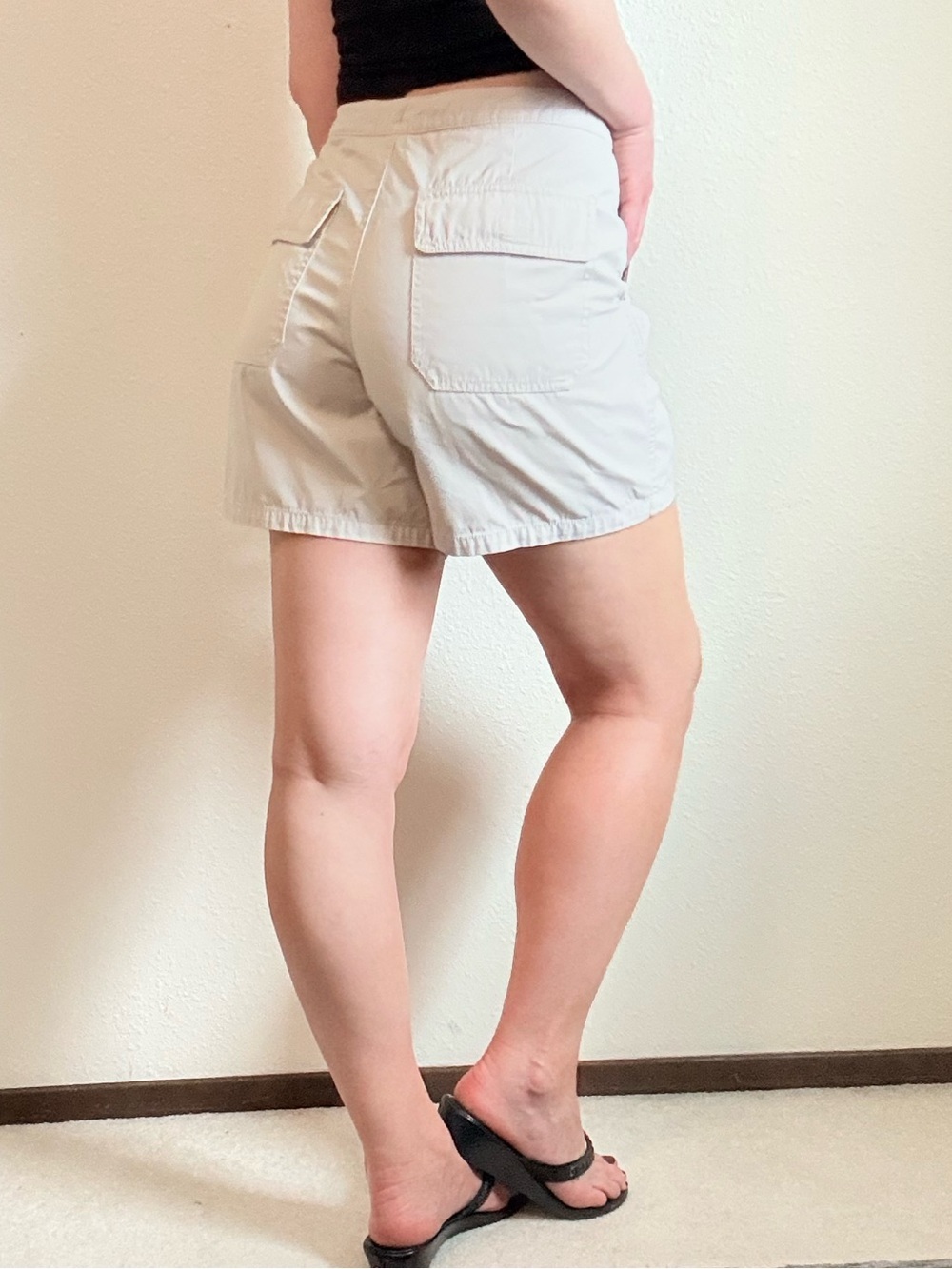 Y2K Mid Rise Midi Cargo Shorts Gorpcore Casual Sporty